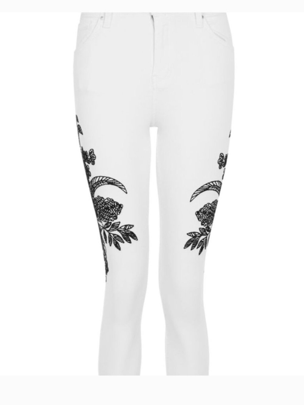 Topshop Jamie Embroidered Jeans - Picture 5 of 5